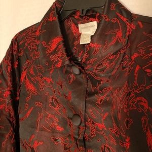 Newport News Ladies Top Size 12 New Black Red